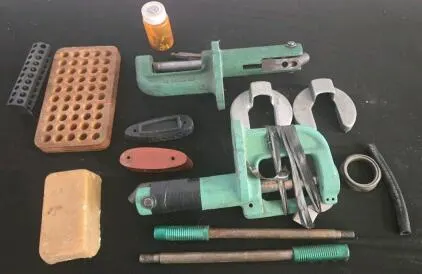 Gowlland JR-2 Cable Crimping Tool Set with Removable Handles, Dies, Blocks, Lubricant