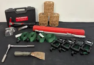 Maddox Door Skin Repair Kit MB4-1, Ratchet Straps, Torque Wrench, Tools, Rope Baskets, Lot of 6