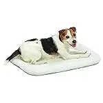 QuietTime by MidWest 24" Dog Crate Bolster Bed, White Fleece, Small Breeds