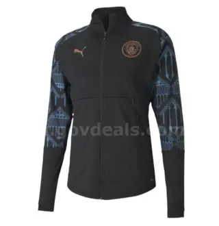 Manchester City Stadium Puma Soccer Jacket 758033-10 BLACK Men's Size Small New *WILL SHIP