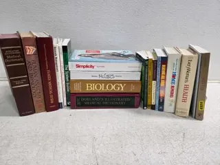 Large Mixed Non-Fiction Book Lot: Medical Reference, Self-Help, Education, Cookbooks, 19 Titles