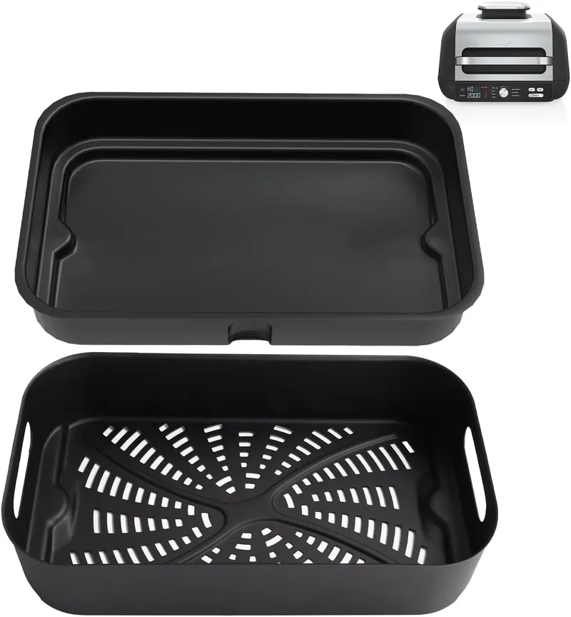 Cooking Pot and Combo Crisper Basket for Ninja Foodi FG551 DG551 DG651 | Non-Stick Air Frying Pot and Basket for Ninja Foodi Smart XL Indoor Grill Accessories