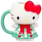 Silver Buffalo Sanrio Hello Kitty Christmas Tree, 3D Sculpted Mug, 20oz