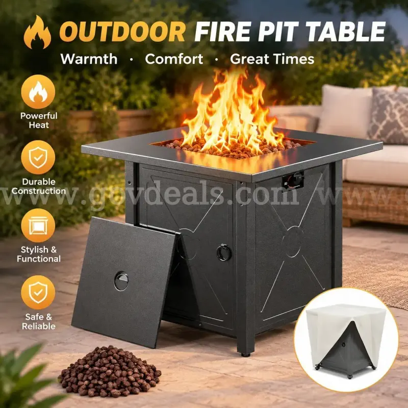 SHIPPING AVAILABLE Fire Pit, 40000 BTU Propane Fire Pit , TABLETOP ONLY, base not included.（31-01）