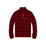 Polo Ralph Lauren Kids Boys' Striped Cotton Interlock Pullover (Big Kids), Nevis/Cruise Na...