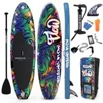 SereneLife Inflatable Stand Up Paddle Board - Wide Stable Design, Non-Slip Deck for Adults...