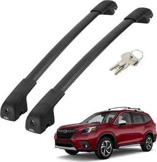 JOYTUTUS Car Roof Rack Cross Bars Compatible with Subaru Forester 2014-2026 | Not for Wilderness, 300LBS Lockable Anti-Theft Aluminum Car Crossbars for Rooftop Cargo Carrier Kayaks Canoes Bikes Skis