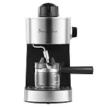 Professional Series 4-Cup Espresso Maker with Milk Frother, 4-Bar Pressure, Die-Cast Boile...