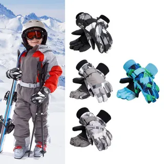 Kids Winter Gloves Waterproof Boys Girls Snow Ski Gloves