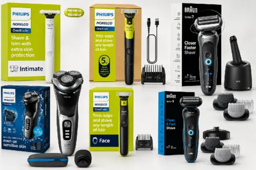 Assorted Electric Shavers & More by Philips and Braun