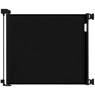 Veraste Retractable Baby Gate for Doorways and Stairs, Mesh Safety Gate for Pet, Indoor & Outdoor Use, One-Hand Operation, Easy Installation, 33.6" Tall, Expands to 55" Wide（Black,33.6"x55"