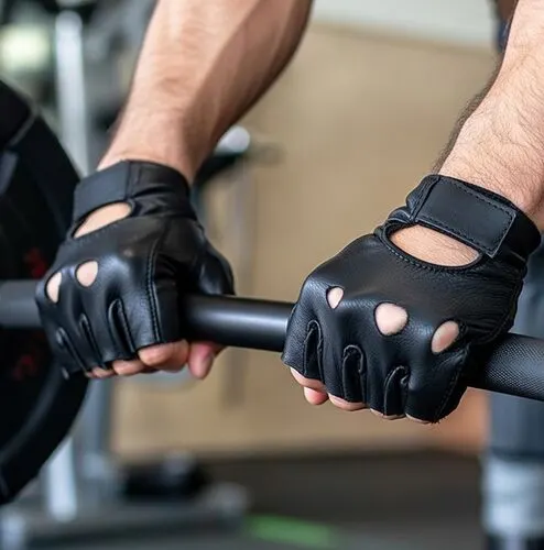 Weightlifting Gloves All Real Leather with Padded Palm