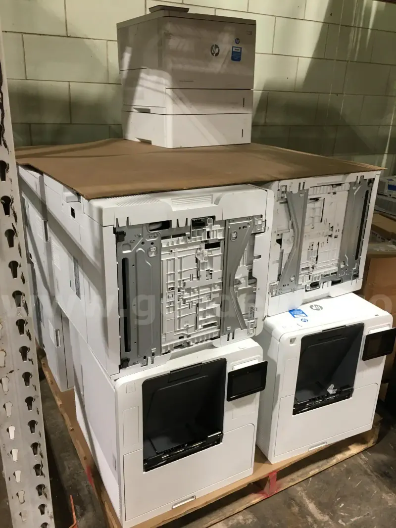 PALLET OF APPROX. 18 HP LASER JET E60165 PRINTERS