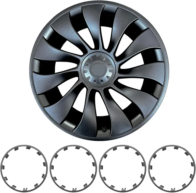 Wheel Rim Protector for Tesla Model Y Performance 21 Inch Überturbine Wheels All-in-one Car Tire Trim Rings Rim Case Hubcaps Wheel Cover 2020-2024 Model Y Accessories