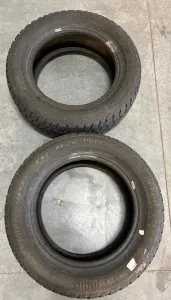 (2) Dunlop Winter L M2 225/60R16 Studdable Winter Tires, W/ 6-Light And 9-Light Dark Bronze Chandeliers With Mottled Glass Shades