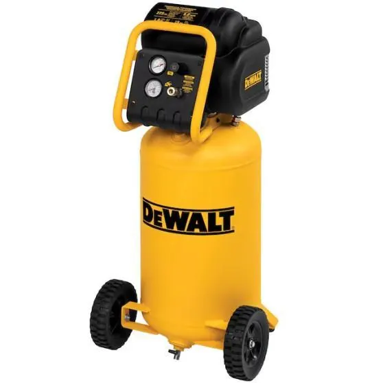 DeWalt Vertical Air Compressor, Craftsman Gas Chainsaw, Kobalt Electric Push Mower