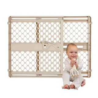 Supergate Ergo Baby Gate: Plastic Baby Gate for Stairs & Doorways - Adjustable Indoor Safety Gate - Made in USA