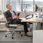 MIRUO Office Chair Mat for Carpet Tempered Glass Floor Mat for Office Chair On Carpet Chai...