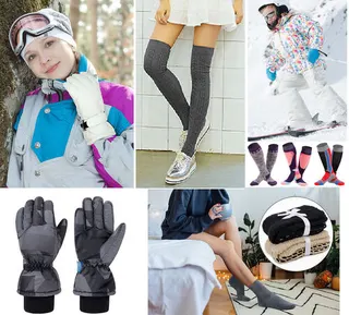 Thigh High Socks, Kid Ski Socks Ski Gloves