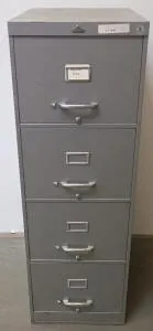 4-Drawer Vertical Metal Filing Cabinet, Gray