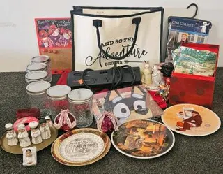 Household Collectibles– Norman Rockwell Plates, APC SurgeArrest Power Strip (Tested, Works), Mason Jars, Cuddl Duds Fleece Long Sleeve Jacket