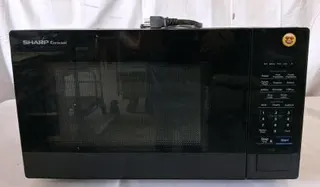 Sharp SMC1131CB Countertop Microwave, 1.1 cu ft, 1000W, Digital Touchpad, Black, 2019, Serial D93007309(tested).