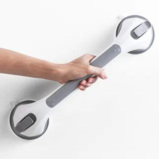 Shower Grab Bars,Shower Handles for Elderly Suction,16.8",Grey | stable safety grip for seniors,elderly,bathtubs&toilet,heavy duty drill-free waterproof removable,handrails,easy install
