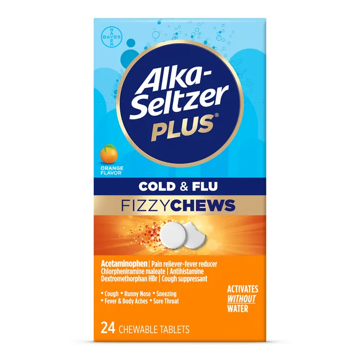 2 Pallets of Alka-Seltzer Plus Cold & Flu Adult Fizzychews 24CT & Alka-Seltzer Plus Cold & Cough 10CT