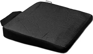 New Breathable Comfortable Ergonomic Wedge Car Seat Office Chair Back Support Cushion (Black Syn Leather)