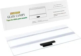 19.33x9.65in Clear Tempered Glass Canopy | Aquarium Fish Tank Hoods FITS FOR most 10 gallon Fish tanks (Aqueon)