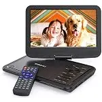 COOAU 12.5" Portable DVD Players with 10.5" HD Swivel Screen, Region-Free DVD Player for K...