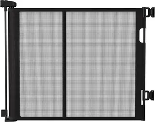 100 inches Retractable Baby Gate, 34 inches Tall Extra Wide Mesh Safety Gate for Open Floor Plans, Wide Doorways, Baby and Pet Barrier for Indoor Outdoor Use, Black