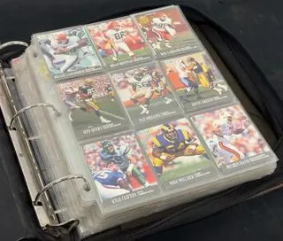 NFL Football Card Binder Collection, 1987–1995, 150+ Cards, Signed Todd Lyght & Jerry Robinson