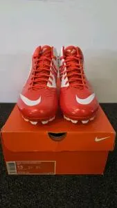 Nike Vapor Speed 3/4 TD Football Cleats White/Orange, Size 13, Men’s, 643155-118, New In Box