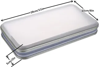 72 Capacity Heavy Duty CD DVD Blu-ray Media Case Storage Holder Organizer Wallet(Clear)