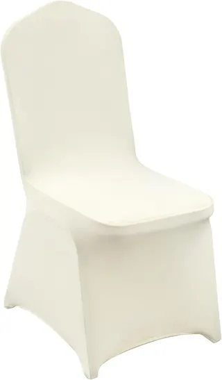 VEVOR Stretch Spandex Folding Chair Covers, Universal Fitted Chair Cover, Removable Washable Protective Slipcovers, for Wedding, Holiday, Banquet, Party, Celebration, Dining, 100PCS (Ivory/Beige) | for Wedding Holiday Party Banquet Celebration, Elegant Event Decor, Dining Room Chair Cover, Removable Washable Slipcovers