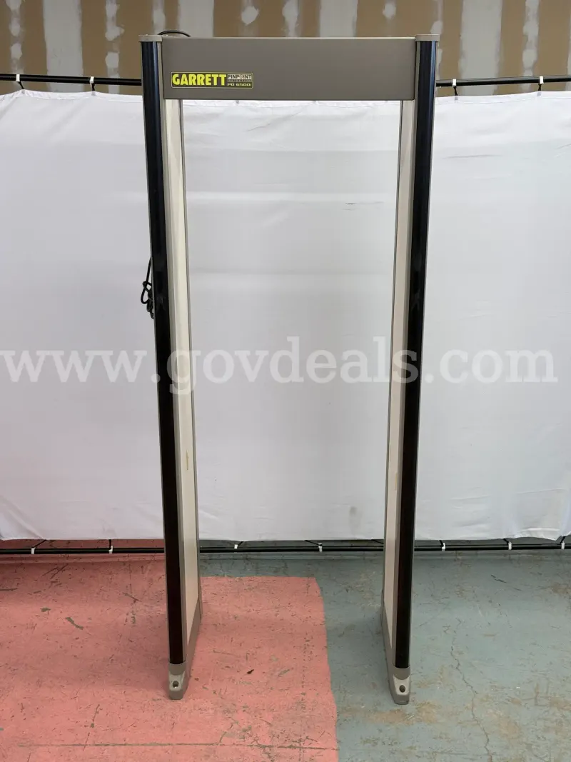 Garret PD 6500i Walk-Through Security Metal Detector (L) 35" x (D) 23" x (H) 88" (Untested, Keys Not Included)