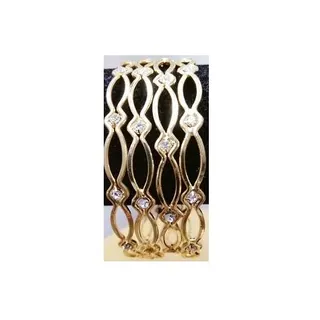 Royal Diamond Studded Micron Plated, Gold Finish Bangles/Bracelet