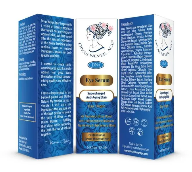 Premium Health & Beauty Lot of Skincare Products- 441 units of DIVAS NEVER AGE® Lift 4X Peptide Eye Supercharged Elixir