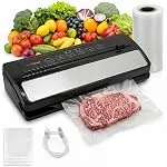 NutriChef Vacuum Sealer | Automatic Vacuum Air Sealing System For Food Preservation w/ Sta...