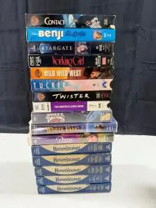 16-VHS Lot: Contact, Benji, Wild Wild West, Babe, Honeymooners CBS Video Library, More
