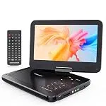 Portable DVD Player with 10.5" HD Screen by DBPOWER, Support Rechargeable,Multiple Disc Fo...