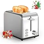 YSSOA 2 Slice Stainless Steel Toaster, 6 Shade Settings and Bagel/Defrost/Cancel Functions...