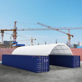 FREE SHIPPING - NEW (20'x40' 11oz PE) Industrial Shipping Container Canopy Shelter, Stable & Durable Cover Storage