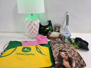 John Deere Apparel & Caps, Duck Dynasty Throw & Collectibles, Table Lamp, Massager