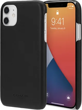Coach Leather Slim Case for iPhone 12 mini Black