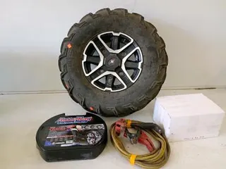 Polaris ATV/UTV Wheel & Tire Assembly 26x9R12, PXT Carlisle, 12" Black Alloy, 4x156mm