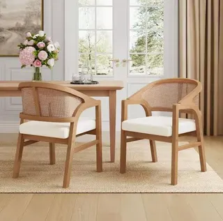 Home Decor - CHRISTOPHER KNIGHT HOME Lucas Natural Oak/Beige Dining Chair, Lumisource, BYBLIGHT - Est Retail $1,682