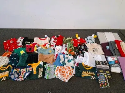 Assorted Boys' Clothing Lot: 35+ Pieces, Sizes 2T-10, Includes Pajamas, T-Shirts, and Accessories