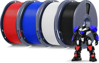 SUNLU PETG Filament 1.75mm,4kg,Black White Klein Blue Red | 3D Printer Filament, Less Stringing, Good Layer Adhesion, High Toughness, PETG Filament 1.75 ±0.02mm